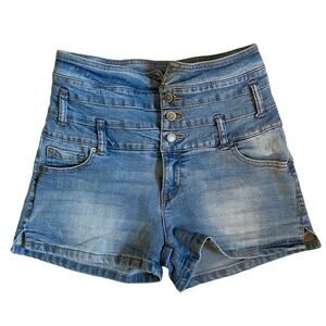 High-Waisted Blue Jean Shorts 5/6 by Highway Jeans